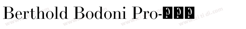 Berthold Bodoni Pro字体转换